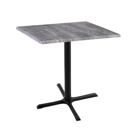 Holland Bar Stool Co 36" Tall In/Outdoor All-Season Table, 30" x 30" Square Greystone Top OD211-3036BWOD30SQGryStn